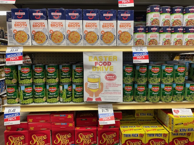 The 501.c3 nonprofit is asking for donations of just one regular-size can of vegetables, dinner rolls, pies or a box of stuffing.