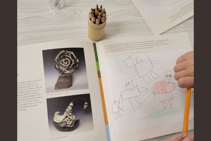 On Monday, March 25th pre-K students at Wrightwood Elementary had the opportunity to learn about art, in relation to ancestral history from ceramics artist, Mary Duman