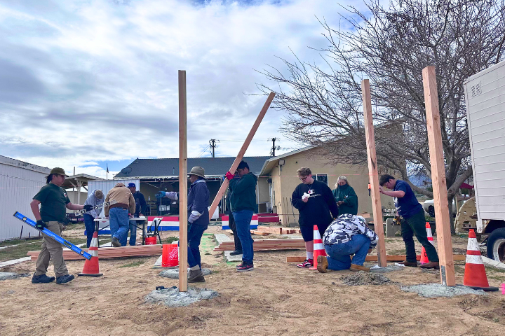 Gavin, along with his crew and fellow troop members spent 4 consecutive weekends working on the shaded structure.