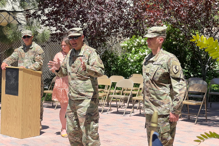 Rick Ferrell conducted a public ceremony honoring Robert Deaver who was given a promotion in rank.