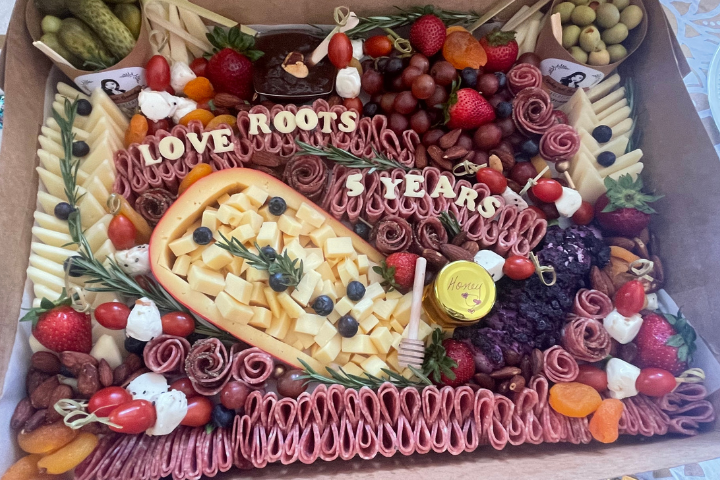 Delectable charcuterie board by Baby Got Boards.