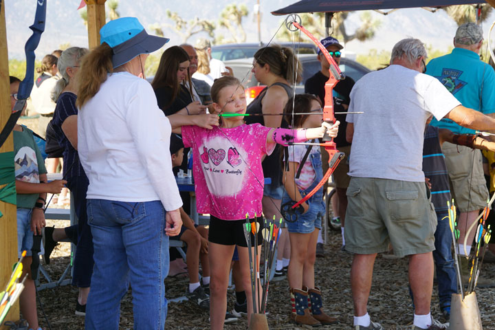 Instructors are standing by to teach young students the proper techniques.