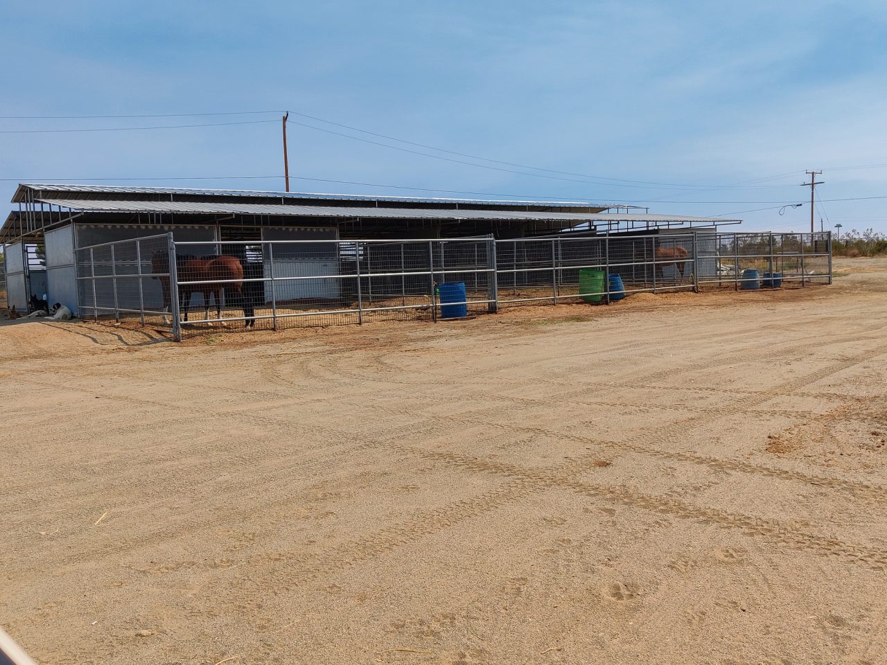 Haven for Horses stables at the new location in Pinon Hills.