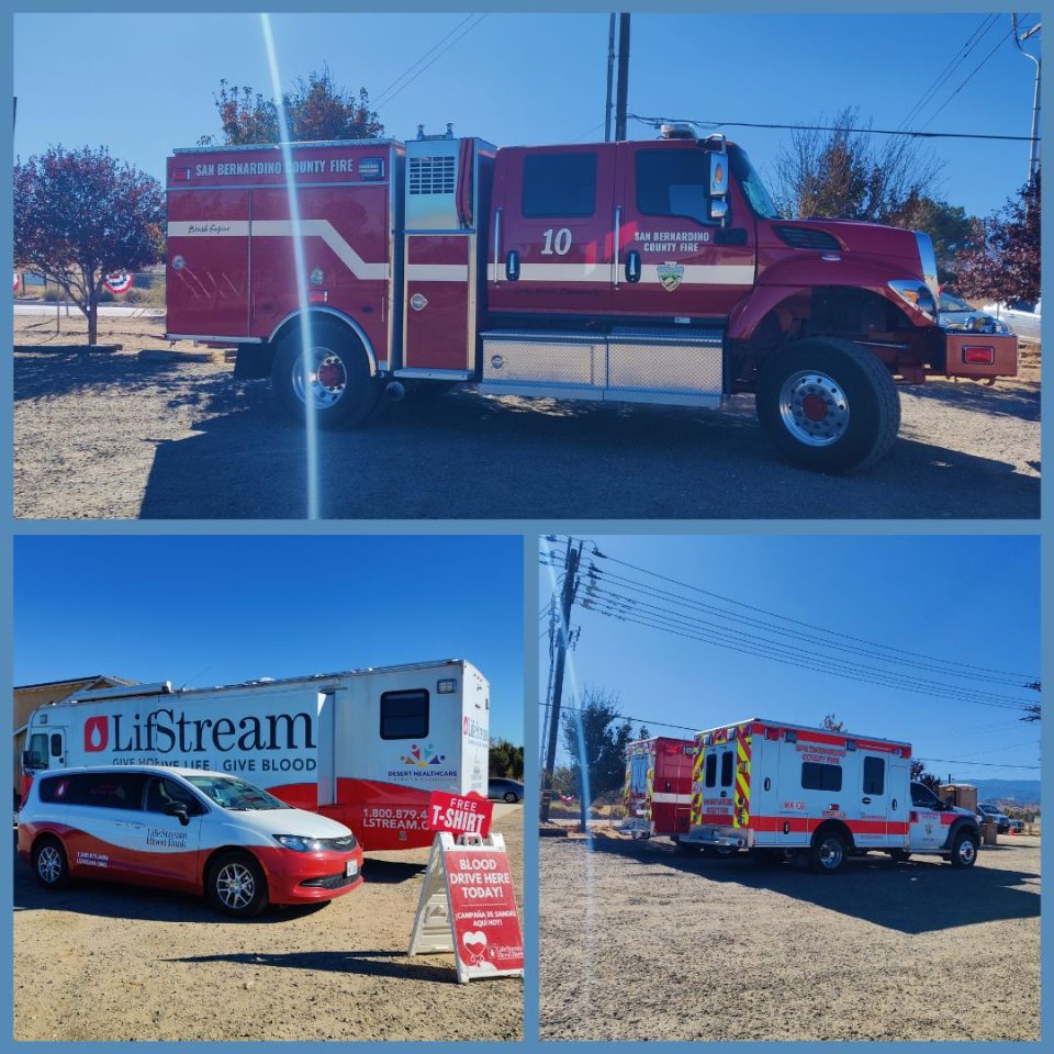 San Bernardino County Fire and Paramedics as well as Life Stream all came out to be a part of the day.