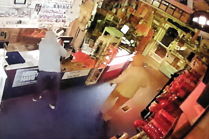 August: Retail crime hits several businees in the Tri-Comunity. Recently two thieves broke the front glass of Mountain Hardware.  Wrightwood Market, Mill Hardware and several other business have been burglarized in recent months.