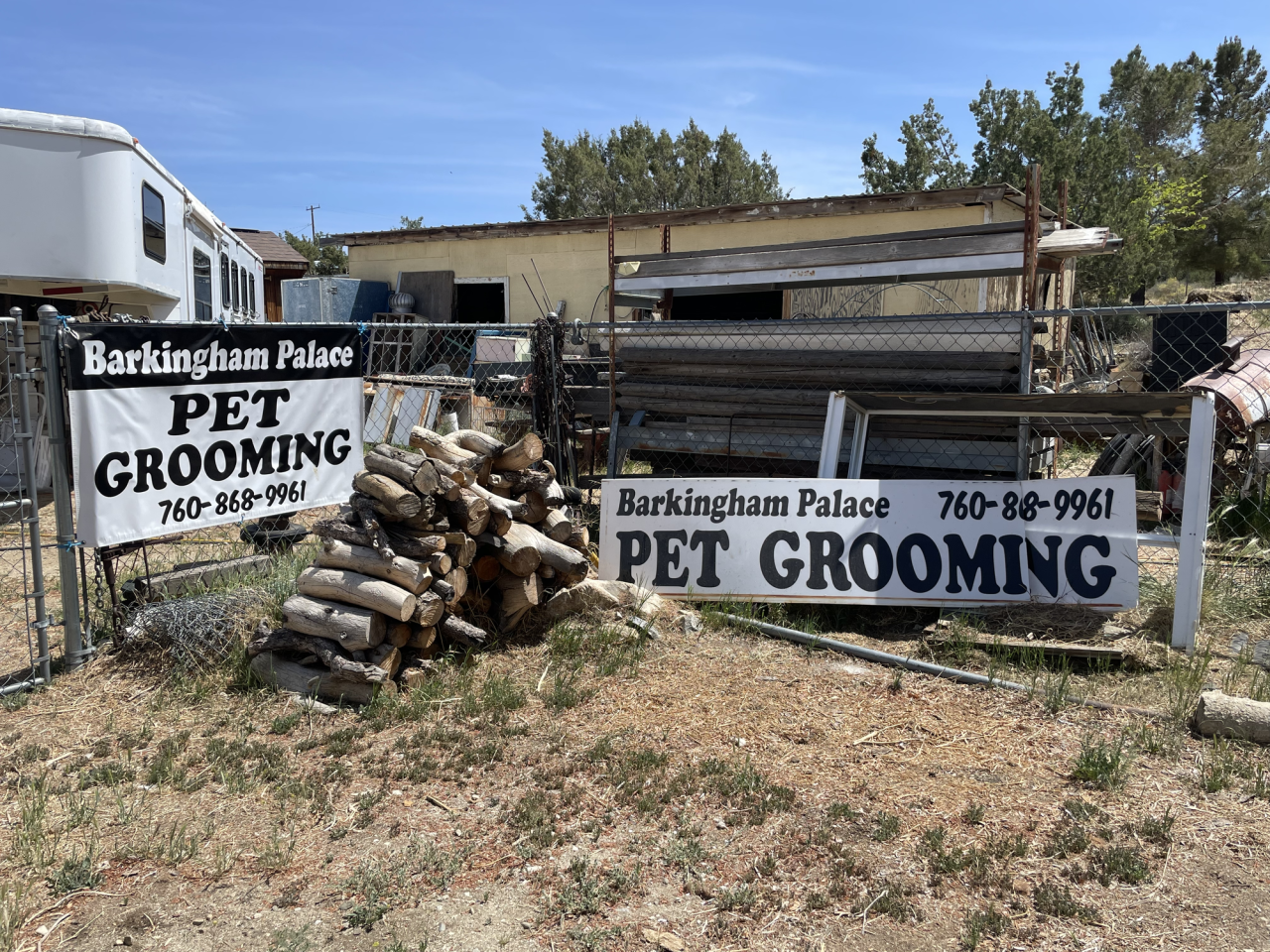 Barkingham Palace is now located at 1055 Juniper Road in Pinon Hills