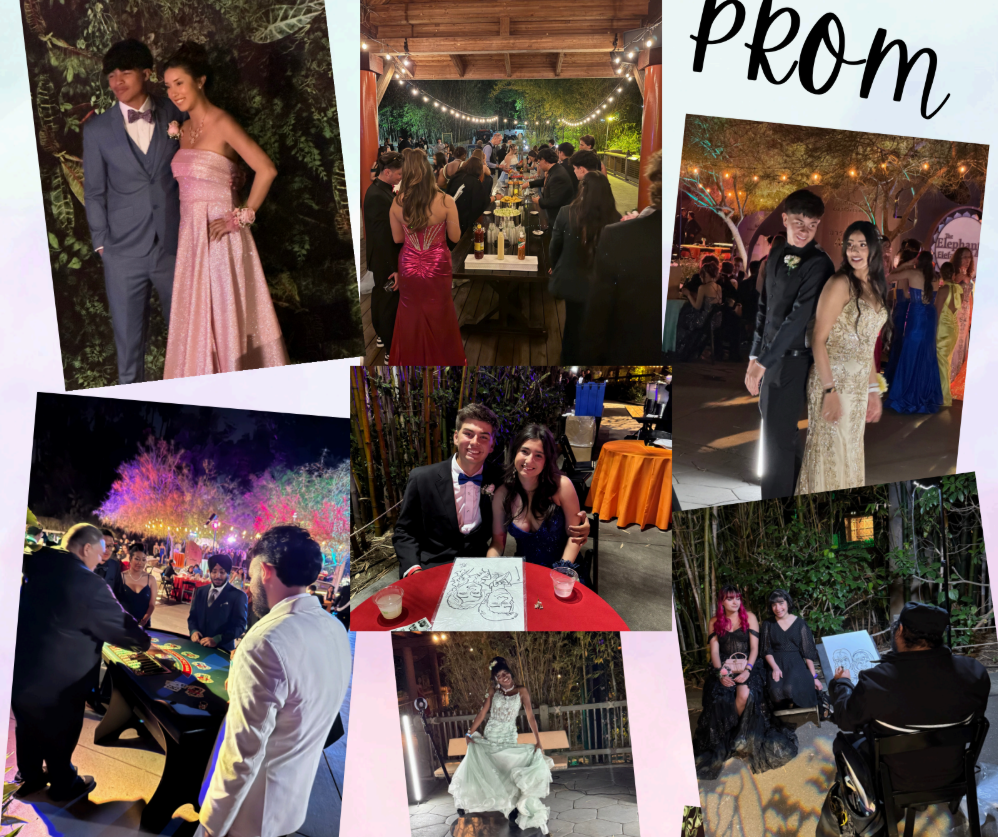 A prom to remember! It was held at the Los Angeles Zoo and Botanical Gardens this year.