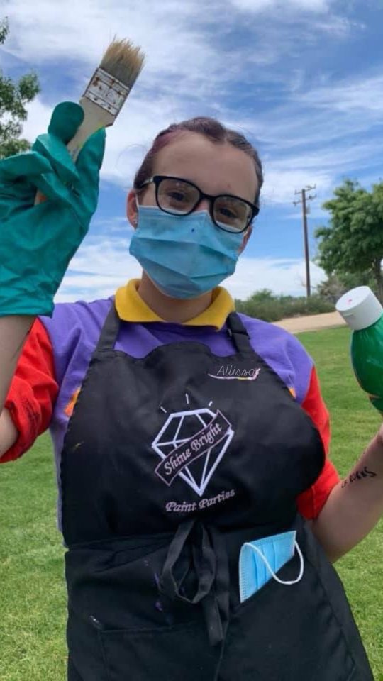 Shine Bright Owner, Allissa, Excited For The First In-Person Paint Party After Covid!