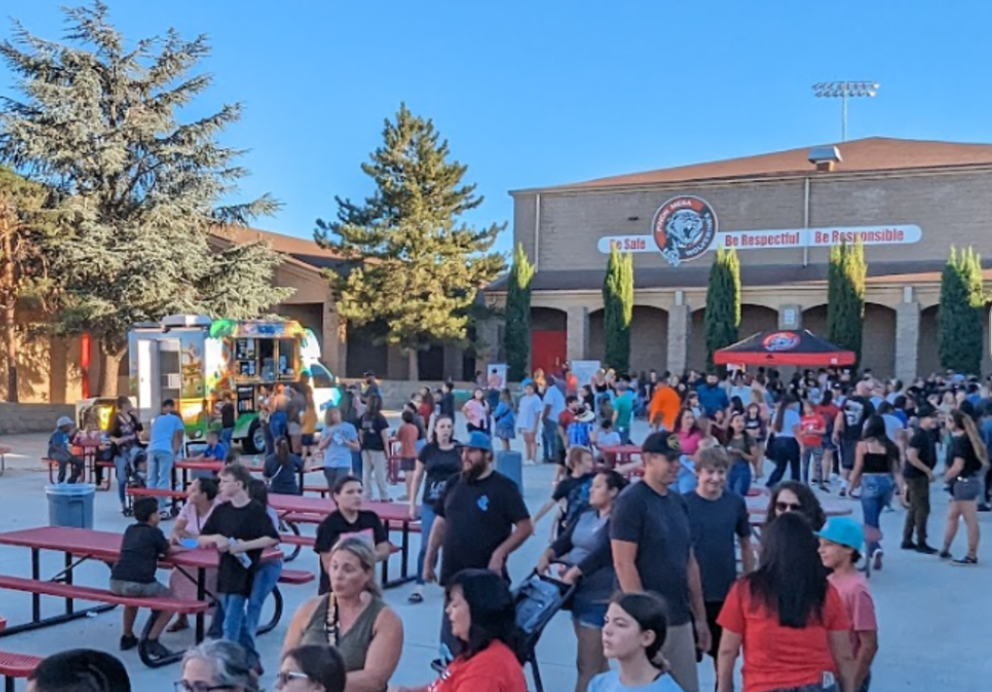 Students And Staff Enjoting The Couryard