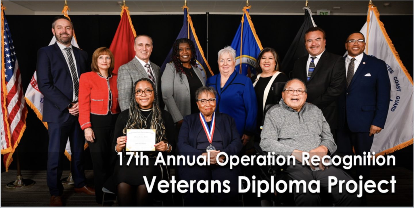Applications are now being accepted for the 17th Annual Operation Recognition Veterans Diploma Project!