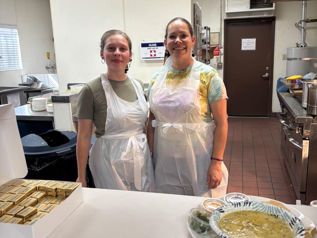 Alisha Brown and Cierra Brown of local business I Dyed, serve up some lunch. (Photo by WCSD)