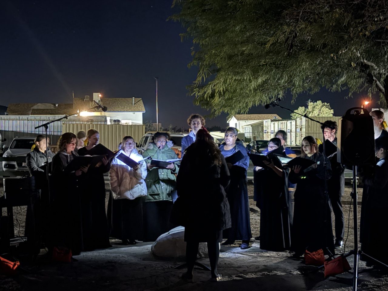 Serrano High School choir sings Christmas carols