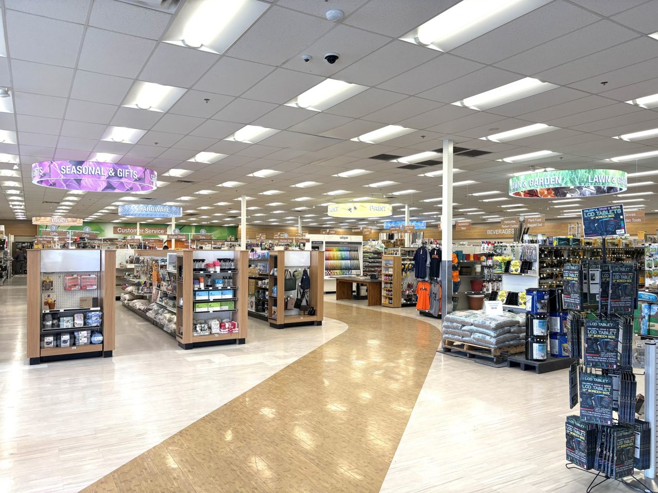 Inside the spacious new Mills Hardware in Phelan.