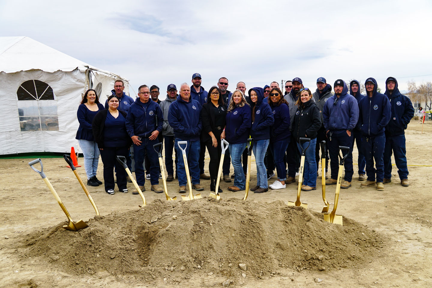 Pictured are the Staff of the Phelan Pinon Hills Community Service as they commemorate years of hard work to make the Civic Center project happen.