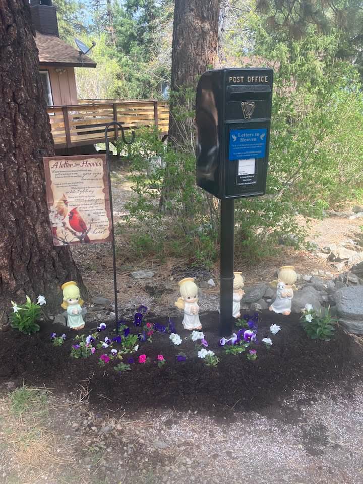 The Letters to Heaven mailbox can be visited in person and also has a PO box address for those who wish to mail their letters.