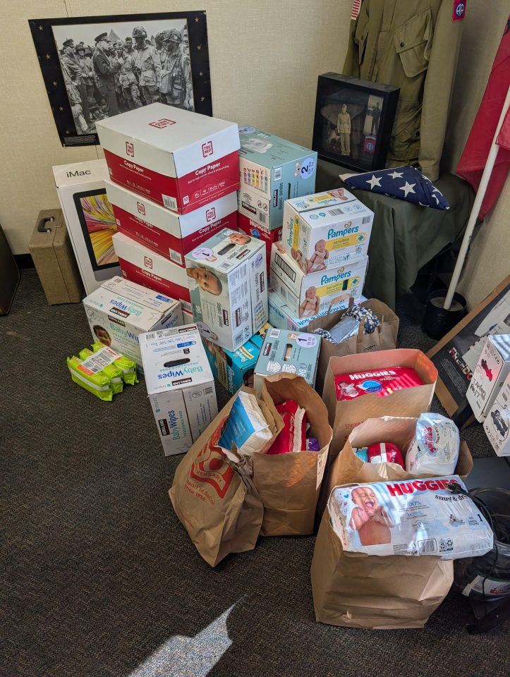 After just two days of accepting donations, the pile was growing fast!