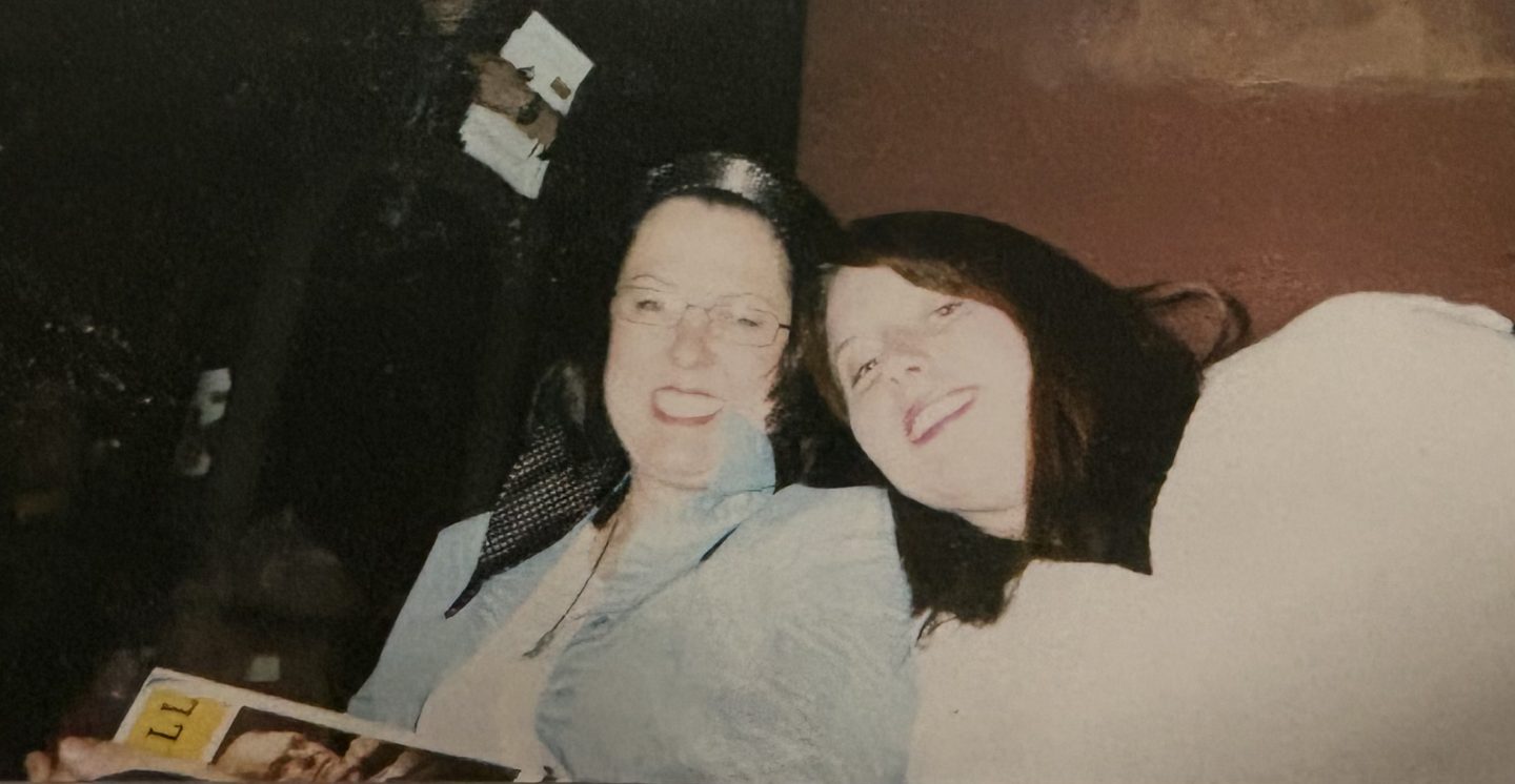 Retiring Theater Director Beverly Quinn with Incoming Theater Director Chantel Cagel, back when Chantel was a chaperon on a New York City trip with Serrano Drama Students.