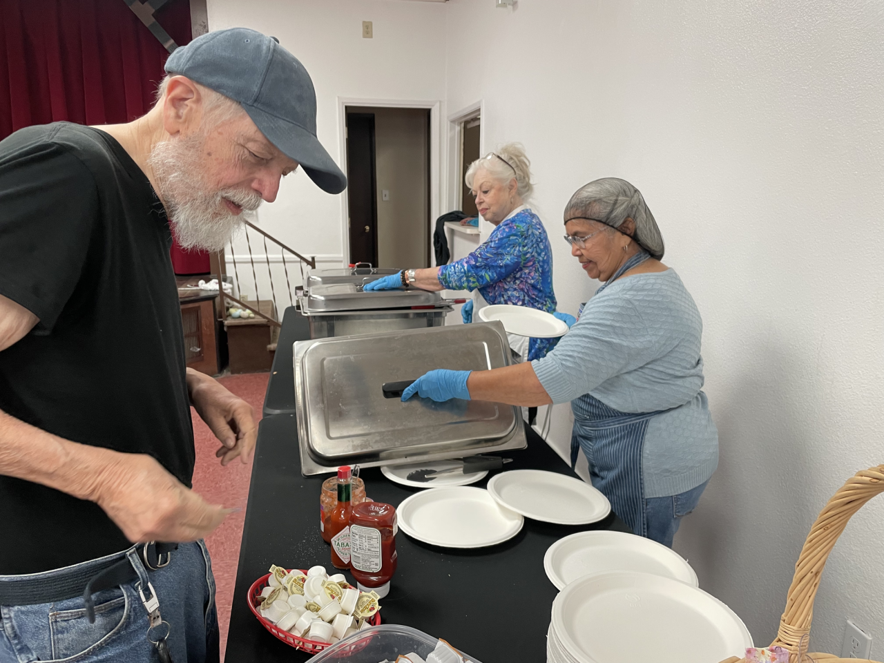 Pancakes, sausage and eggs were served at the pancake breakfast by the Wrightwood Timberline Lions Club volunteers.