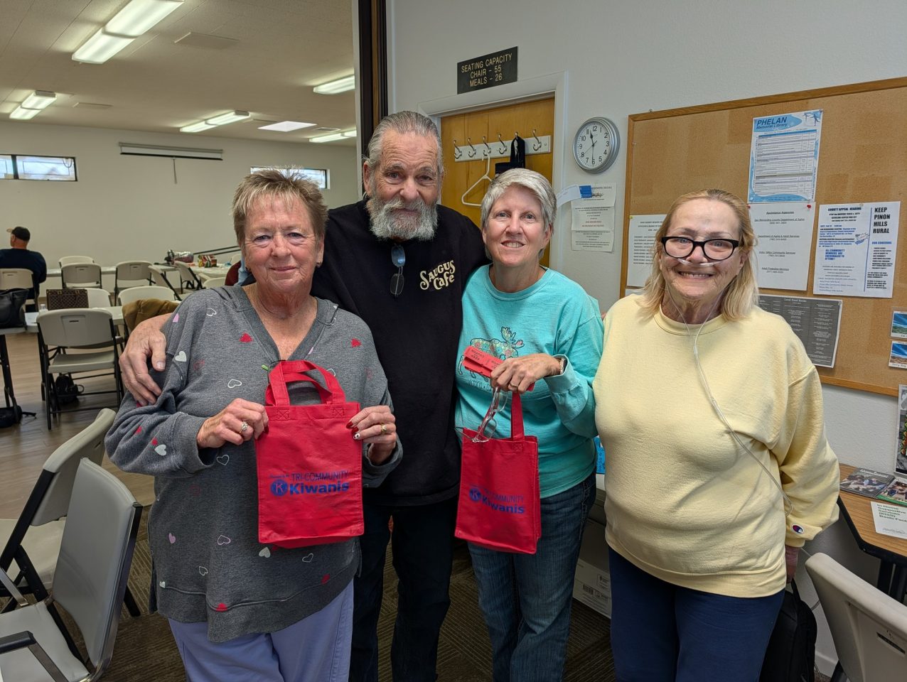 Spreading the Love - Kiwanis Giving Valentine's bags to the Seniors