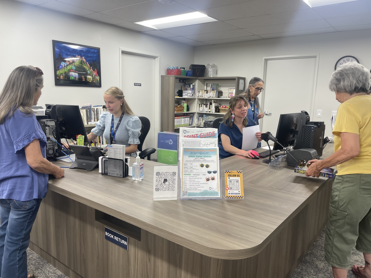 The Wrightwood library staff is ready to help assist with all your library needs!
