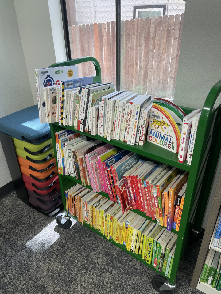 Colorful books, new comfy floor cushions, and more are now offered at the library.