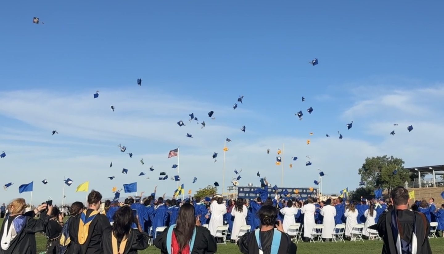 The class of 2026 tosses its caps in celebration