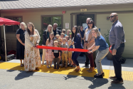 The ribbon cutting ceremony for Wrightwood Library's re-grand opening. Photo credit: Leandra Moreno-Prince