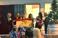 The Hair in the Woods team celebrate their regrand opening with a ribbon cutting event (Photo by Hair in the Woods)